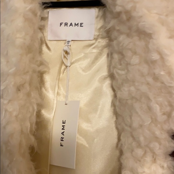 NWT Frame faux fur jacket off white - Picture 4 of 7